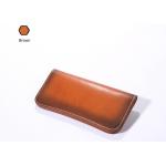 Cool Wallets for Men Brown Long Wallet Genuine Vegetable Tanned Leather Wallet for sale