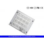 16 Flat Keys Industrial Numeric Keypad Rear Panel Mount Brushed 4x4 Matrix Metal for sale