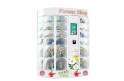 China Bouquet Fresh Flower Vending Machine With 22Inch Interactive Touch Screen Refrigerated Locker supplier