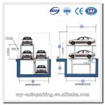 4 post Pit type parking lift, underground car parking system for sale