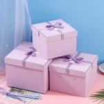 Fashionable Custom Logo Packaging Boxes with Ribbon Bow-Tie and Paper Carton
