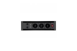 China Horizontal Desk Mount Power Strip Three Ways Mounting Tabletop EU Power supplier