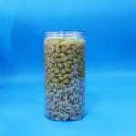 Food Grade Clear PET Cylinder Round Plastic Candy Cookie Food Jar Screw Clear Cap for sale