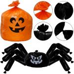 Halloween Jumbo Spider Pumpkin Lawn Leaf Bags Party Decor for sale