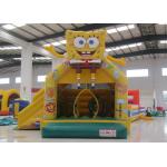 Lovely inflatable spongebob bouncer castle cute hot sale inflatable spongebob jump house with slide for sale