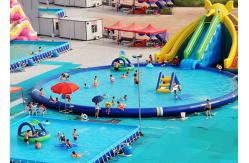China UV Resistance Commercial Inflatable Water Parks With Swimming Pool supplier