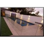 Tempered Swimming Pool Glass Fencing , Glass Deck Fencing Blue for sale