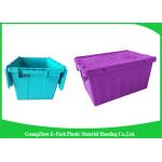 Blue  PP Plastic Attached Lid Containers , plastic storage boxes with lids