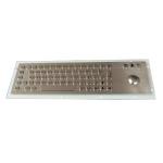Vandal Proof SS Industrial Keyboard With Trackball , flat key keyboard with 69 Key