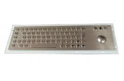 China Vandal Proof SS Industrial Keyboard With Trackball , flat key keyboard with 69 Key supplier