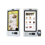 21.5inch touch screen information system Thermal Printer Restaurant interactive kiosk display