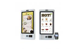 China 21.5inch touch screen information system Thermal Printer Restaurant interactive kiosk display supplier