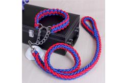China Adjustable Eight Strand Woven Dog Collar Leash Explosion Proof Nylon Pet Leash supplier