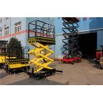 Yellow Mobile Scissor Lift Table Battery Operated Scissor Lift Lifting Max Height 16m for sale