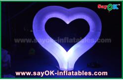 China Event Giant Led Inflatable Lighting Decoration Heart with Coloful Lighting supplier