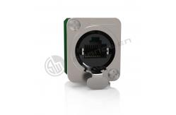 China Indoor Rj45 Ethernet Chassis Connector Socket D Shape Panel CAT5\6 supplier