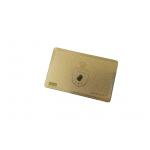 0.8mm Membership VIP Card QR Code Signature Panel Metal Gold Frosted for sale