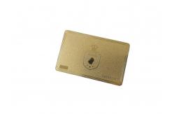 China 0.8mm Membership VIP Card QR Code Signature Panel Metal Gold Frosted supplier