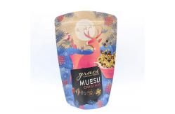 China CMYK Printed 70g Kraft Paper Laminated Bags Zipper Top Resealable Stand Up Pouches supplier