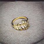  feather ring 18kt gold  with yellow gold for sale