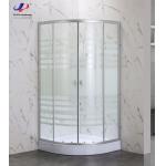 Quadrant Shower With  Aluminium Frame And White Stripes Glass For Modern Bathroom Design for sale
