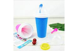 China 350ml Silicone Slushy Maker Cup With Lid And Straw supplier