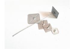 China SS Perforated Base Insulation Pins , Gal Steel Square Base Insulation Hangers supplier