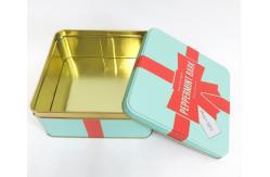 China 0.23mm Square Shape Biscuit Tin Box Cookie Tin Containers supplier