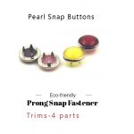 Kids Fabric Four Parts Pearl Snap Buttons for sale