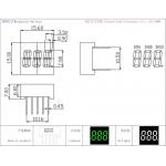 Common Cathode 20mA emerald green LED Module 3 digit 7 segment display