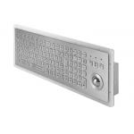 104 Keys Stianless Steel Panel Mounted Keyboard IP67 With Trackball 800DPI