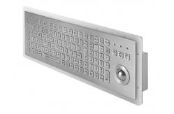 China 104 Keys Stianless Steel Panel Mounted Keyboard IP67 With Trackball 800DPI supplier