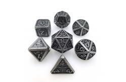 China Anti Wear Sturdy Metal RPG Dice Cuprum Polyhedral Dice Set Black And White supplier