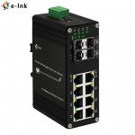 Industrial 8 Port 10/100/1000T Managed Ethernet Switch With 4 Port 1000X SFP Uplink for sale