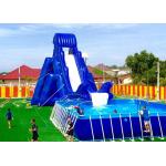 Double Stitching Custom Inflatable Water Slide For Pool / Backyard Wet And Dry Slide for sale