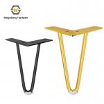 High Quality Hairpin Legs Gold Replacement Furniture Hardware Metal End Table Cabinet Legs Sofa Cast Iron Plated Sofa Feet for sale