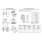 BEF2502 EF25 Horizontal 5 5 PIN Power Distribution Transformer For Power Line Distribution for sale