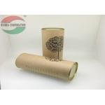 Air-proof Gift Packaging Paper Tube Containers With Movable Metal Lid for sale