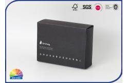 China 350gsm Black Kraft Foil Stamping Paper Drawer Box With EVA Foam supplier