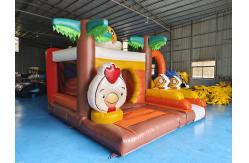 China Digital Printing Inflatable Combos Chicken Cartoon Inflatable Bouncy House With Slide Jumping House supplier
