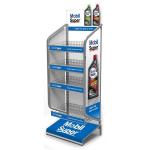 4 Tier Metal Display Stands Engine Oil Metal Car Accessories Display Rack Lubricant Oil for sale