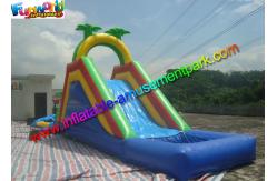 China Customized Palm Tree Inflatable Water Slide Pool , Swimming Pool Slide With PVC supplier