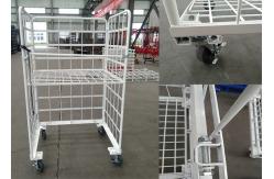 China Folding Nestable Roll Cage Container Wire Mesh Security Roll Pallet Trolley 500kg supplier