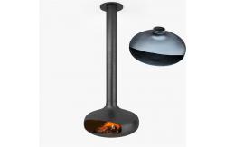 China Elegant Black Hanging Wood Fireplace Floating Design Icon supplier
