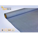 Grey Calcium Silicate Coated Glass Fibre Fabric Roll Fireproof Material Thermal Insulation for sale