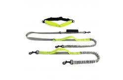 China Reflective Telescopic Dog Traction Rope Running Pull One / Two Double Head Traction supplier