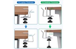 China Vertical Laptop Stand Bracket 1mm Thickness Adjustable Clamp Holder for Desk Side supplier