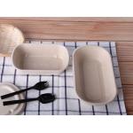 Biodegradable Bamboo Pulp Food Container Microwaveable With Cover Safety