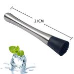8.26 Inch Stainless Steel Cocktail Muddler Fruit Based Drinks Mojitos Muddler for sale