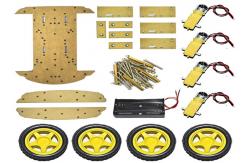 China 2 Layer 4WD Arduino Car Robot , Smart Car Chassis Four Wheel Drive supplier